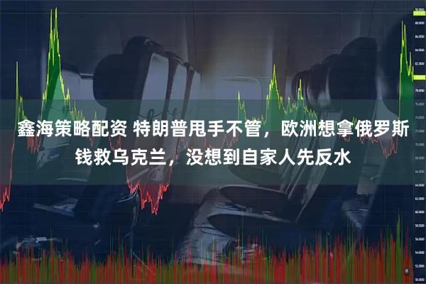 鑫海策略配资 特朗普甩手不管,欧洲想拿俄罗斯钱救乌克兰,没想到自家人先反水